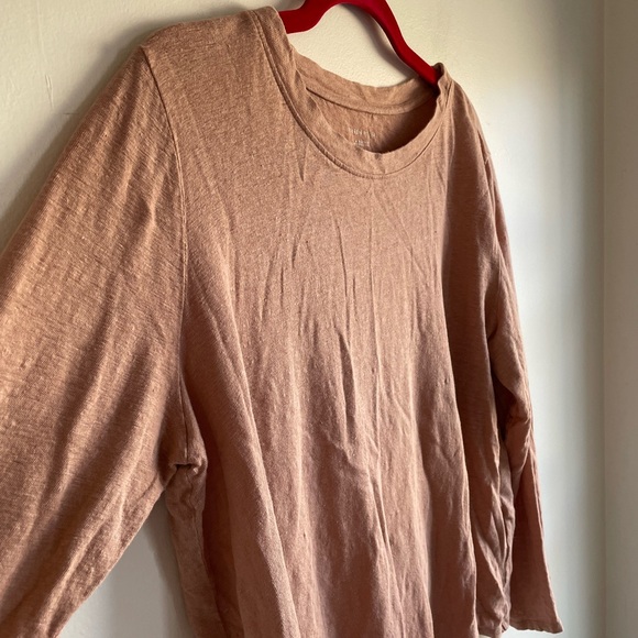 Eileen Fisher Long Sleeve Organic Linen Top Size M - Picture 2 of 5